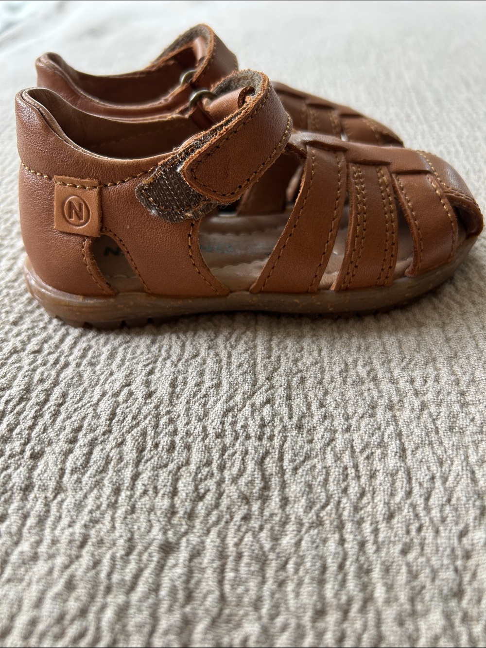 Naturino Tan Leather Fisherman Sandals for Kids